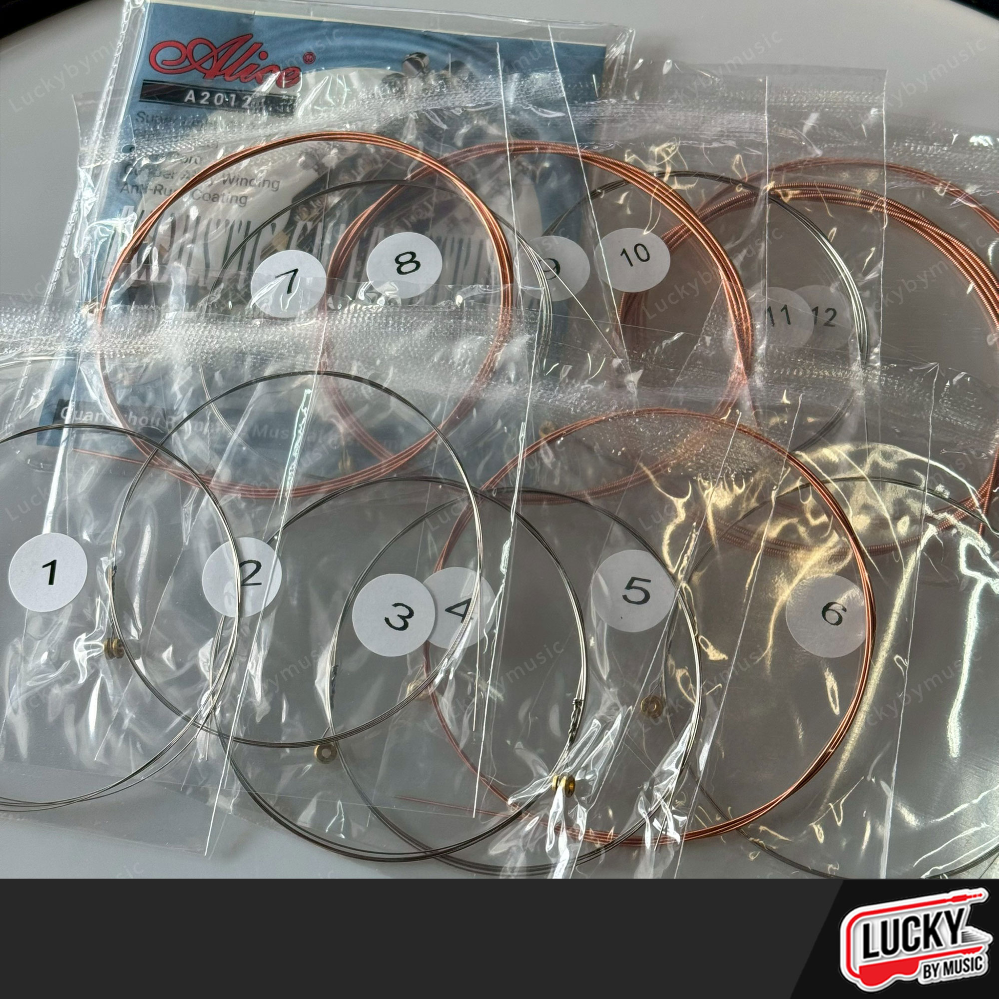 Alice สายกีต้าร์โปร่ง 12 สาย รุ่น A2012 ขนาด .010-.050 สายกีต้าร์ เคลือบนิกเกิ้ล - ส่งจากไทย