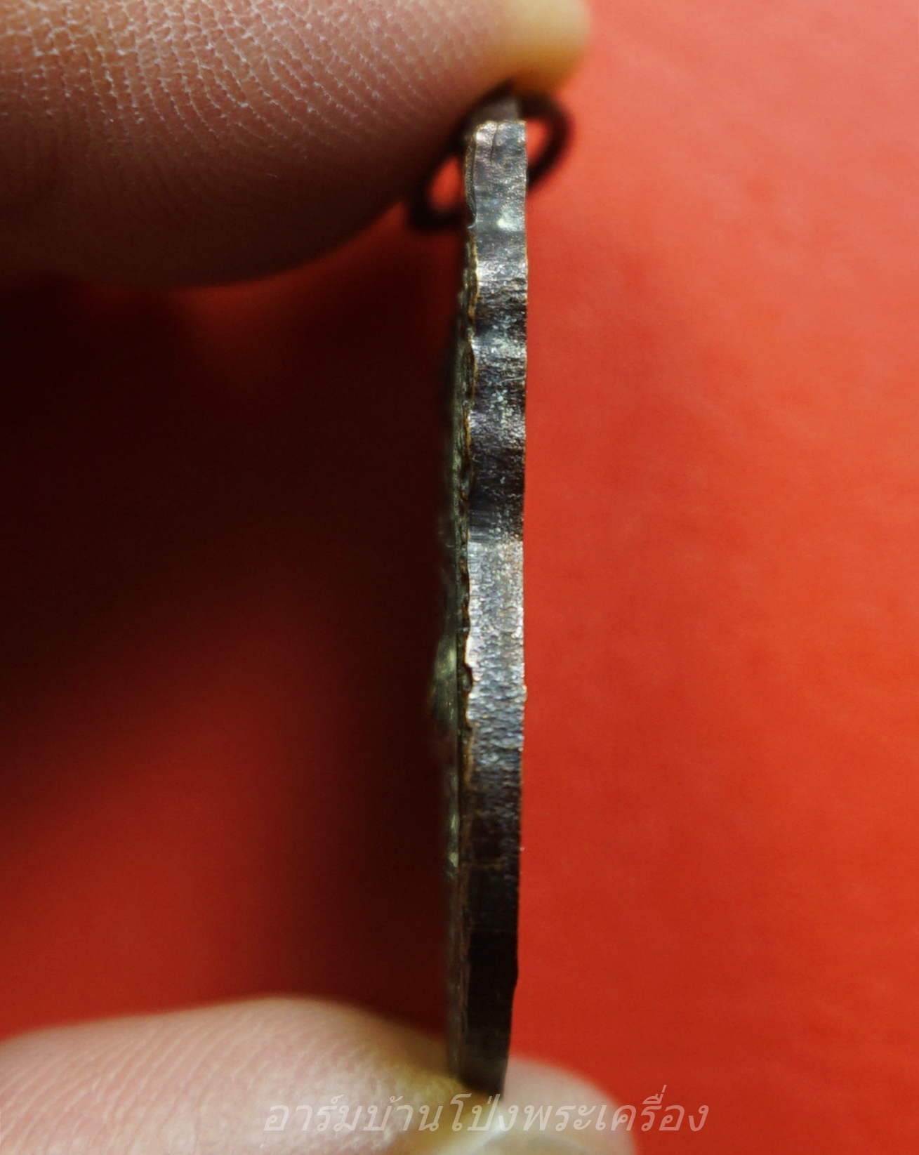 พระอธิการบัว วัดเขาแดน รุ่นเททองหล่อพระประธาน ปี๒๕๓๘ นั่งหมูป่า เนื้อทองแดงรมดำ(องค์ที่1)