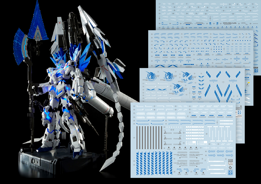 148 Water Decal PG1/60 Unicorn Gundam Perfectibility Color Blue (สีฟ้า) ยี่ห่อ S.I.M.P. Model Decal (สินค้าเหลือ 1 แผ่น กรุณารอทางร้านแจ้งกลับนะครับ )