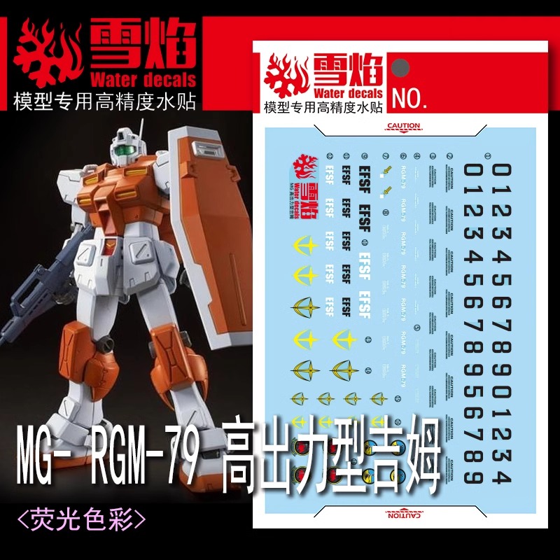 229 Water Decal MG1/100 Power GM ยี่ห่อ X-Y model