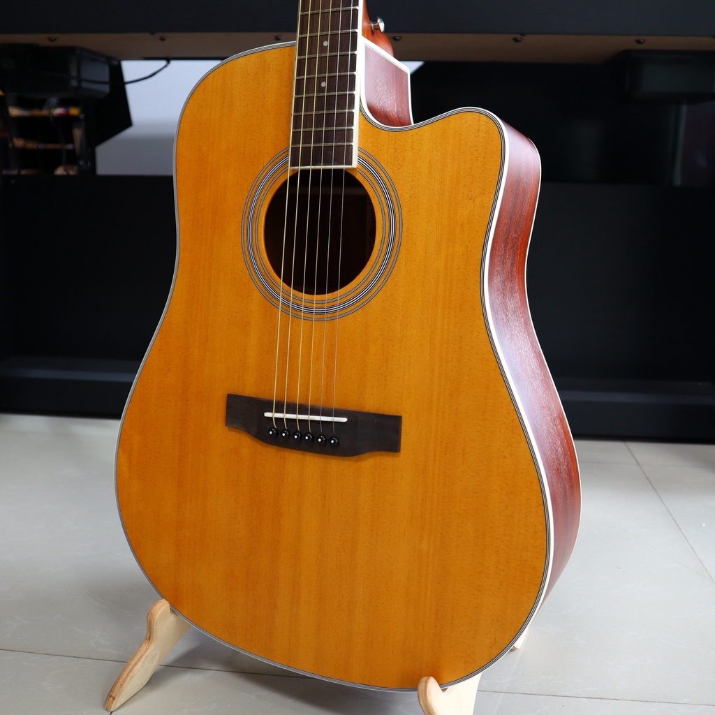 กีต้าร์โปร่งไฟฟ้า Kazuki LITE D41CE มาพร้อม Double OS1 Transacoustic