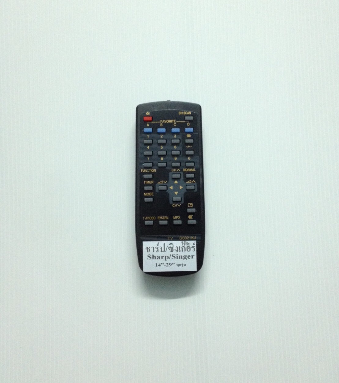 ​รีโมททีวีชาร์ป จอธรรมดา Sharp 021KJ