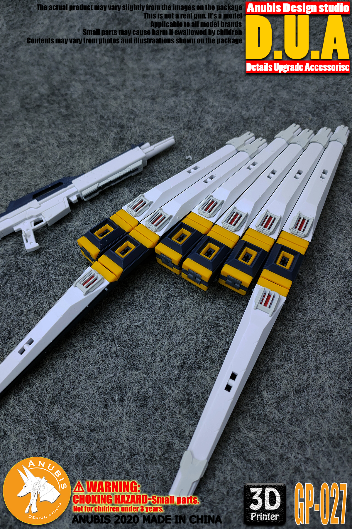 Preorder GP027 D.U.A.(Detals Upgrade Accessorise) 3D Printer Part MG1/100 Fin Funnel For Nu Gundam Ver.KA ยี่ห่อ Anubis