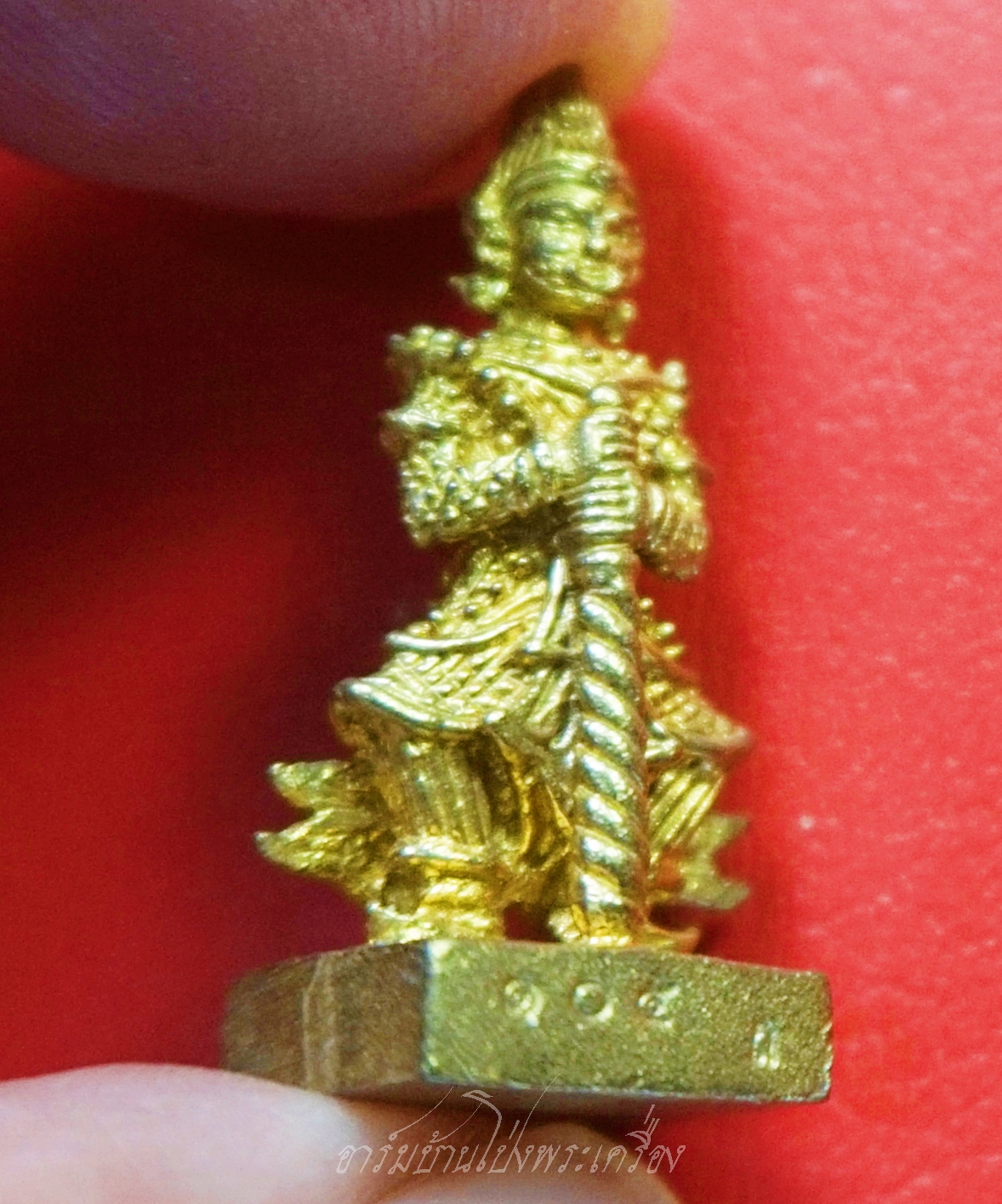 หลวงพ่อแถม วัดช้างแทงกระจาด ท้าวเวสสุวรรณ อุดมทรัพย์ รุ่นแรก เนื้อฝาบาตร เลข๑๐๕ โค๊ต"ถ"(องค์ที่1)