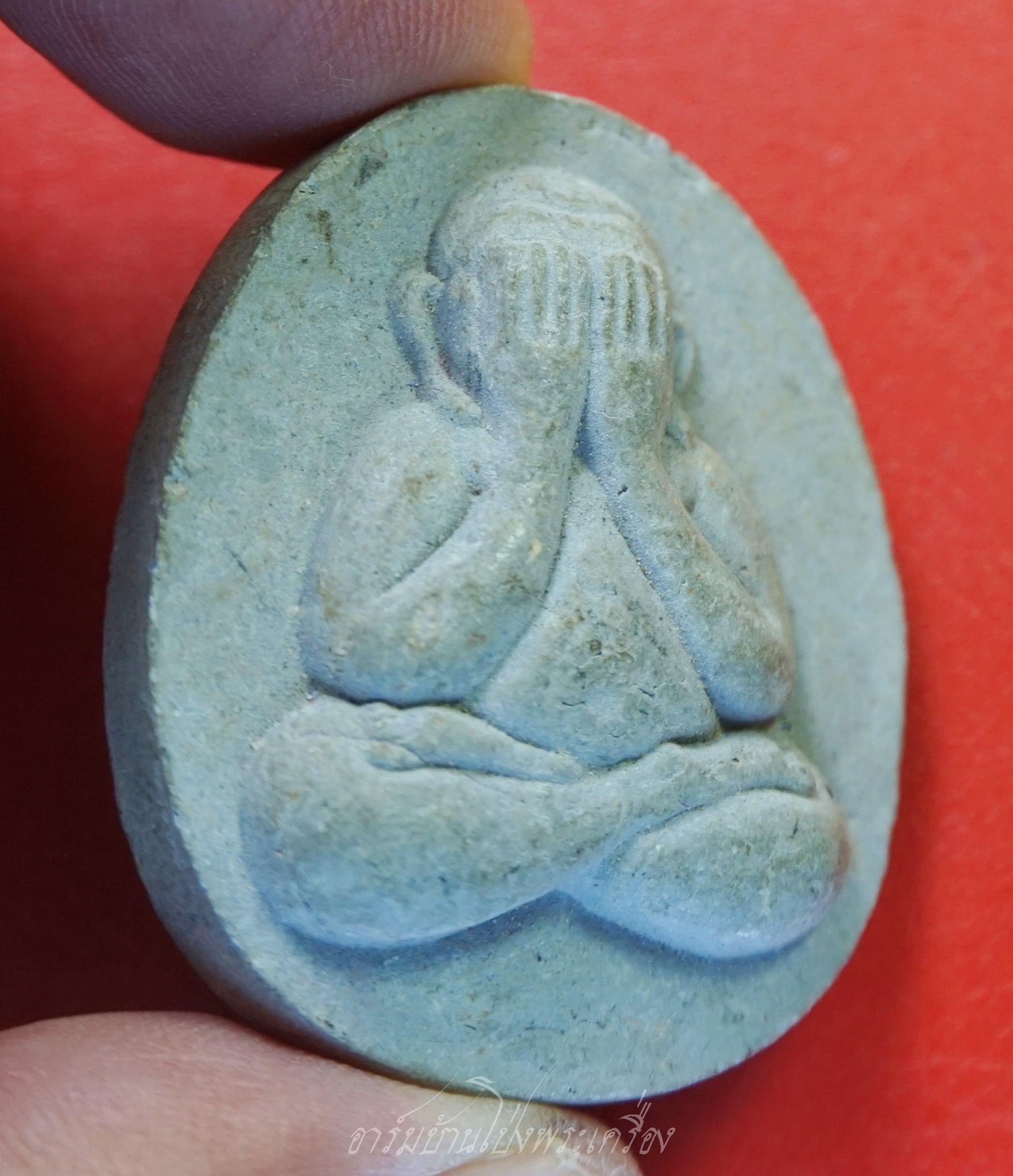 หลวงพ่อจืด วัดโพธิเศรษฐี จ.นครปฐม พระปิดตา จัมโบ้ มหาละลวย๘ทิศ ปี๒๕๕๖ เนื้อผงสีเทา(องค์ที่1)