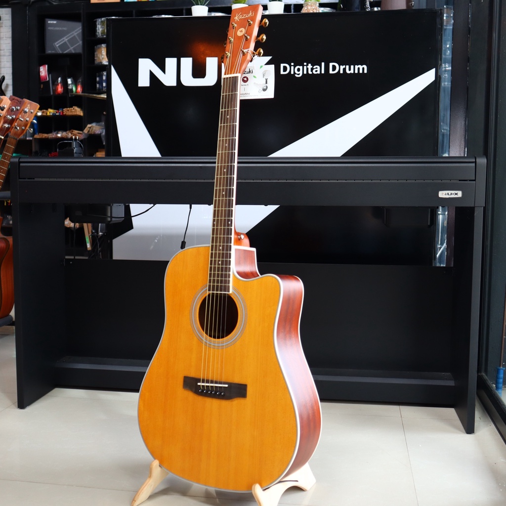 กีต้าร์โปร่งไฟฟ้า Kazuki LITE D41CE มาพร้อม Double OS1 Transacoustic