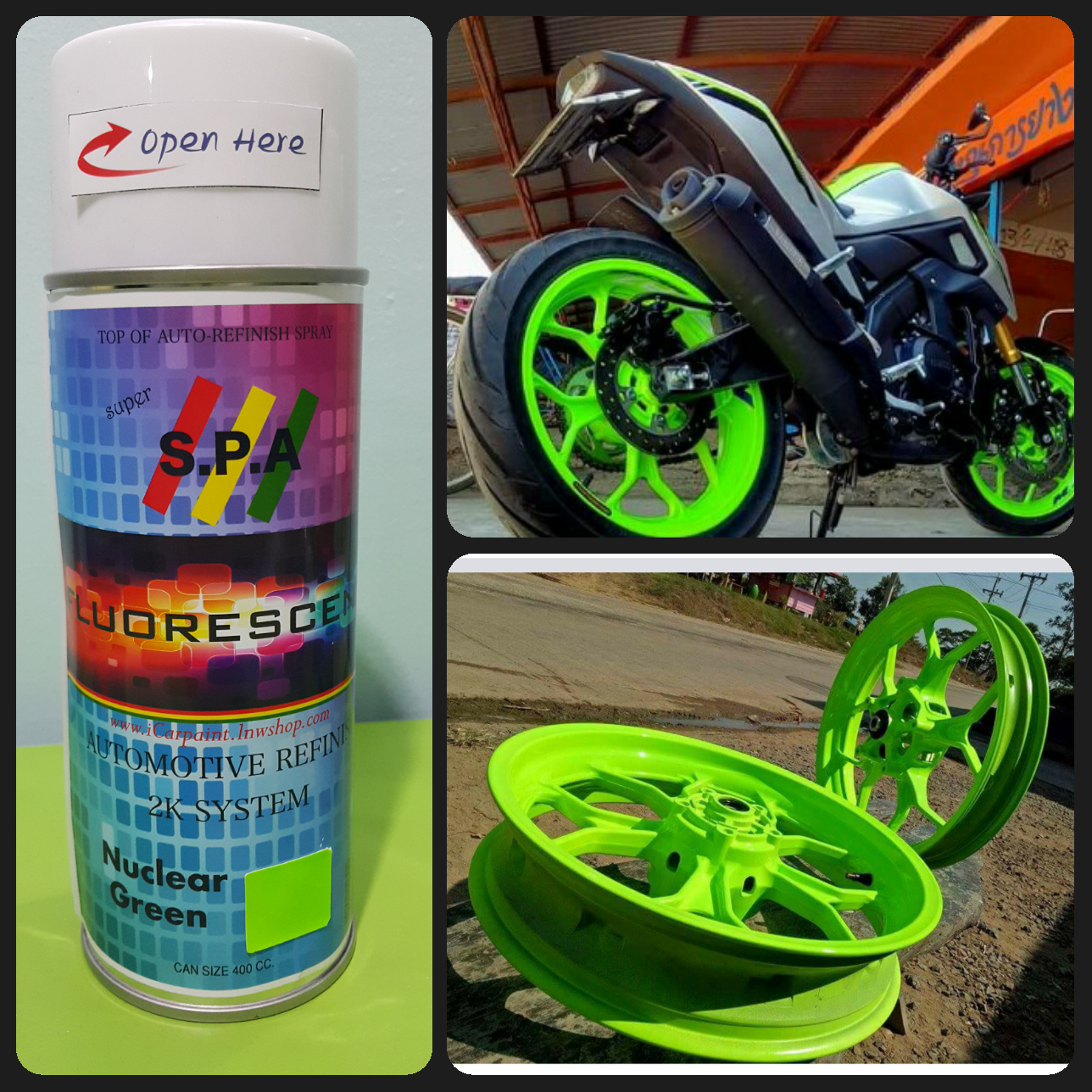สีเขียวสะท้อนแสง S.P.A.Nuclear Green