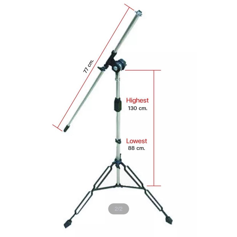ขาตั้งไมค์ Boom Stand ขาโครเมียม ขาไมค์แบบตั้งพื้น