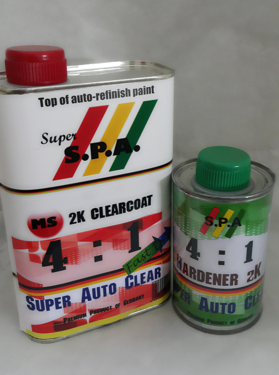 แล็กเกอร์เคลือบเงา 2K S.P.A 4:1 ชุดเล็ก