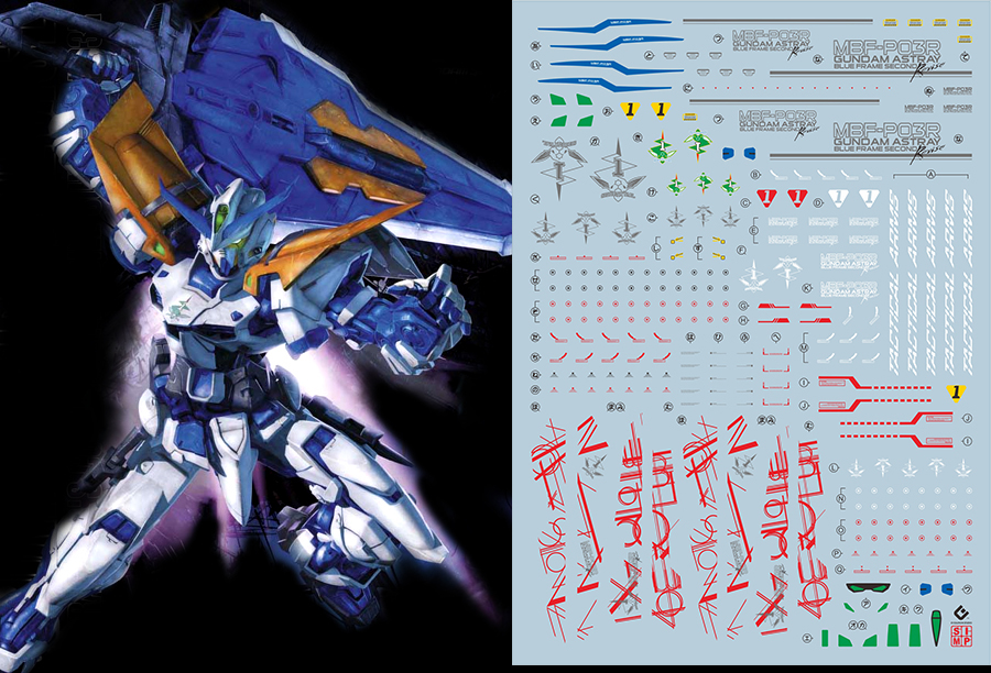 098 Water Decal MG1/100 Astray Blue Frame ยี่ห่อ S.I.M.P. Model Decal