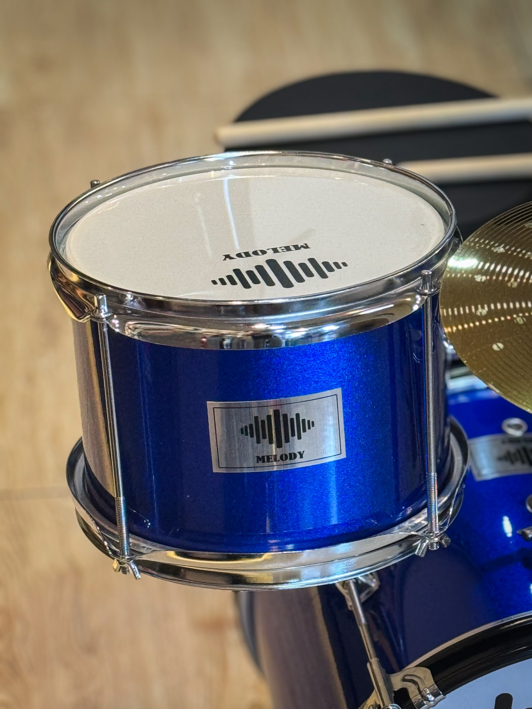 กลองชุดเด็ก MELODT SET 3 ใบ สีน้ำเงิน ครบชุด (สำหรับเด็ก1-10 ปี)