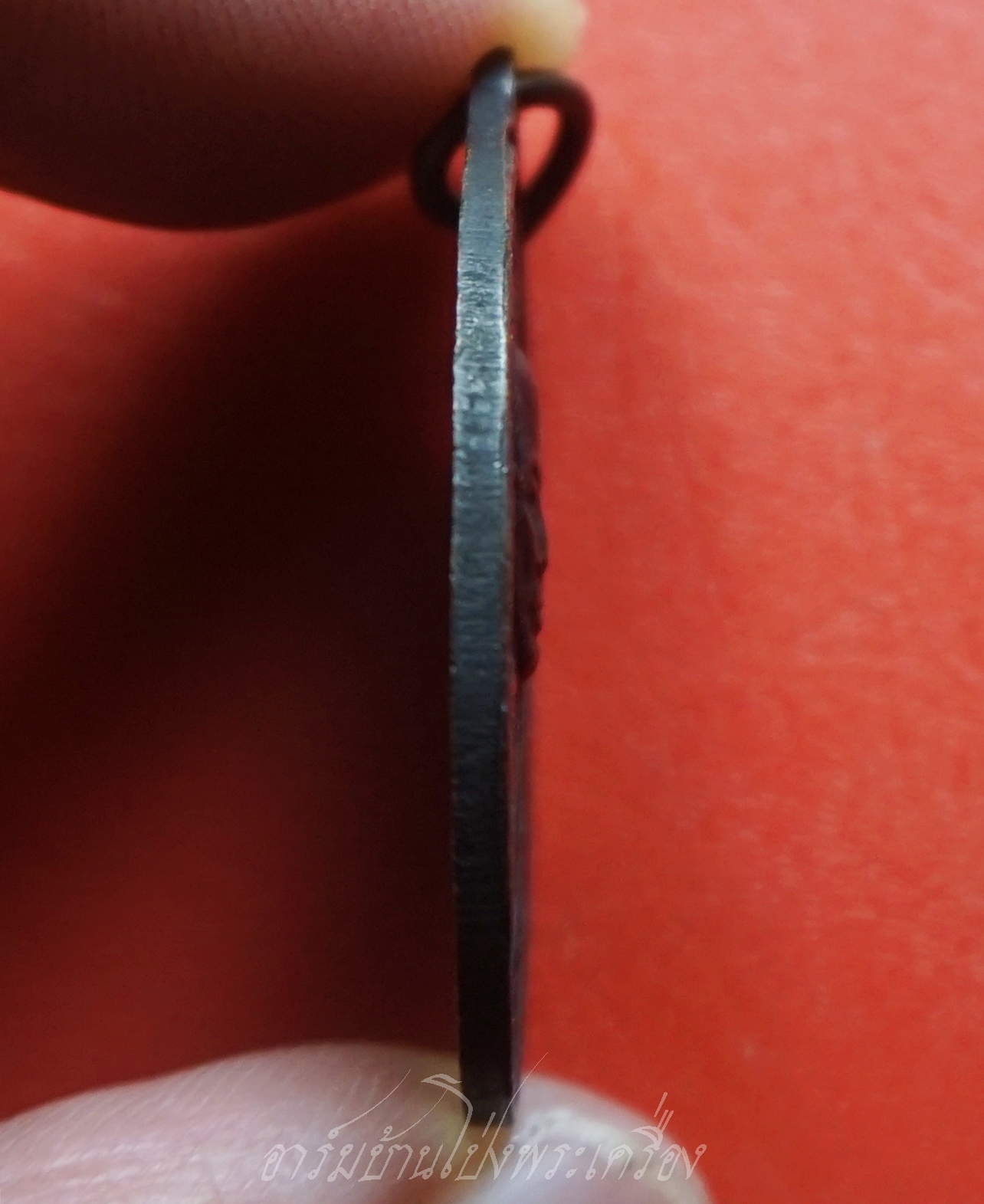 พระครูสังฆรักษ์เทศ วรเทโส(หลวงพ่อเทศ) วัดหนองกระทุ่ม รุ่นแรก ปี๒๕๑๓ พิมพ์หน้าแก่ เนื้อทองแดงรมดำ(องค์ที่4)