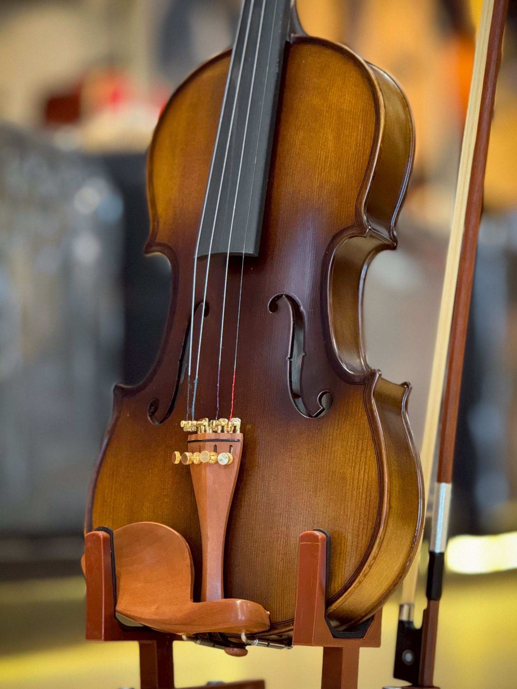 Elman ไวโอลิน ALL Solid EL4000 ขนาด 3/4 และ 4/4 ไม้แท้ทั้งตัว เสียงใสกังวาน วานิชด้วยมือ100% Violin สไตล์เกรดยุโรป