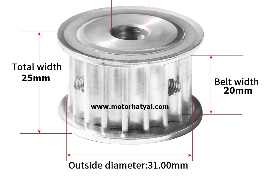 Timing Pulley HTD5M 20ฟัน หน้ากว้าง 20mm