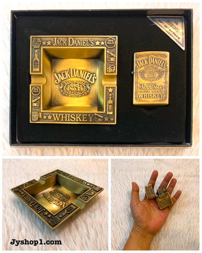 ที่เขี่ยบุหรี่ พร้อมไฟแช็ค AT10 ลาย Jack Daniels