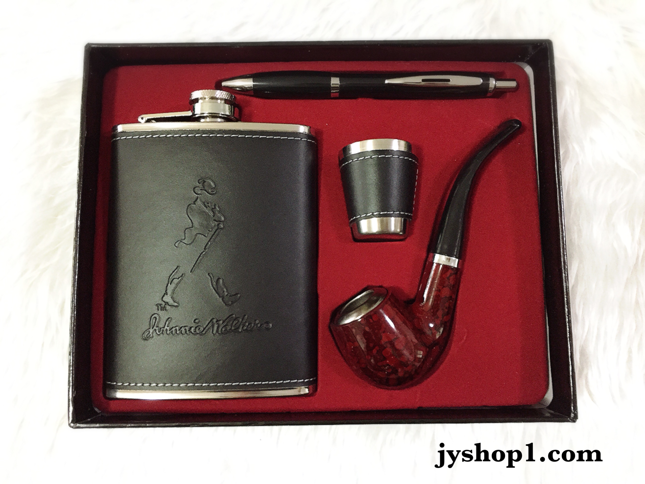 ขวดเหล้า ขวด แบบชุด+ไปป์+ปากกา ลาย Johnnie walker