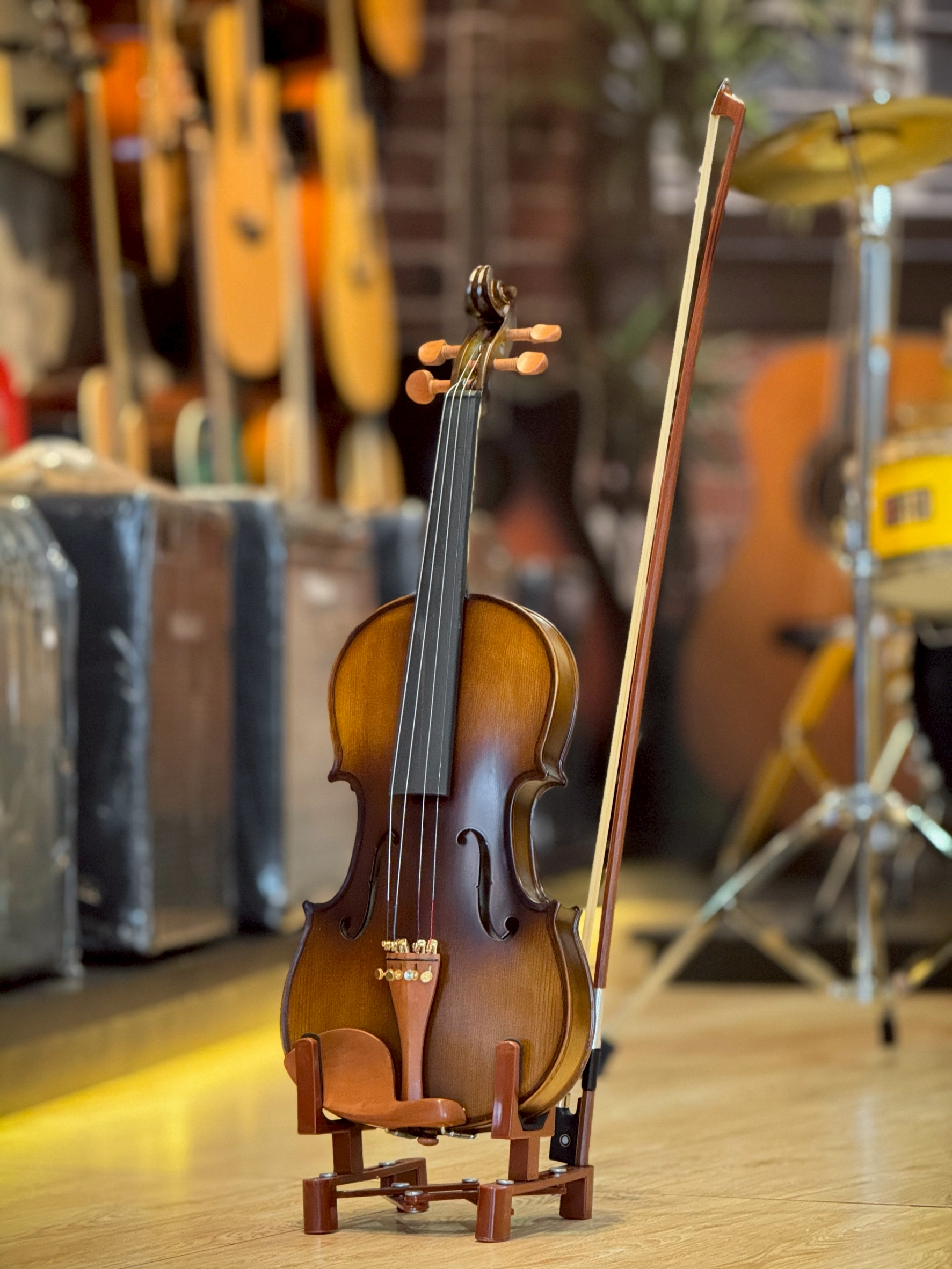 Elman ไวโอลิน ALL Solid EL4000 ขนาด 3/4 และ 4/4 ไม้แท้ทั้งตัว เสียงใสกังวาน วานิชด้วยมือ100% Violin สไตล์เกรดยุโรป