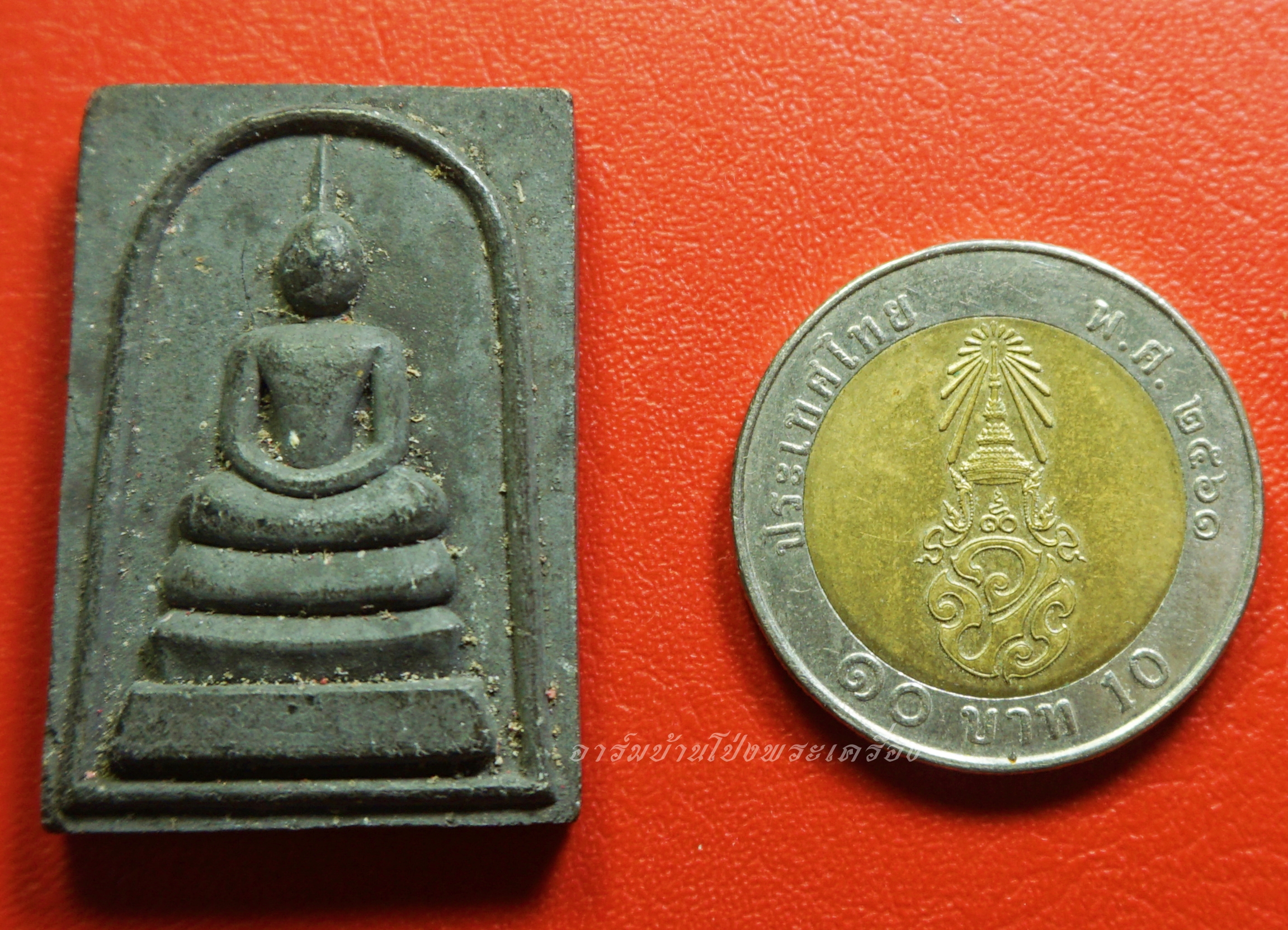 สมเด็จ เนื้อผง สีเทา หลัง (ศ.)(องค์ที่1)