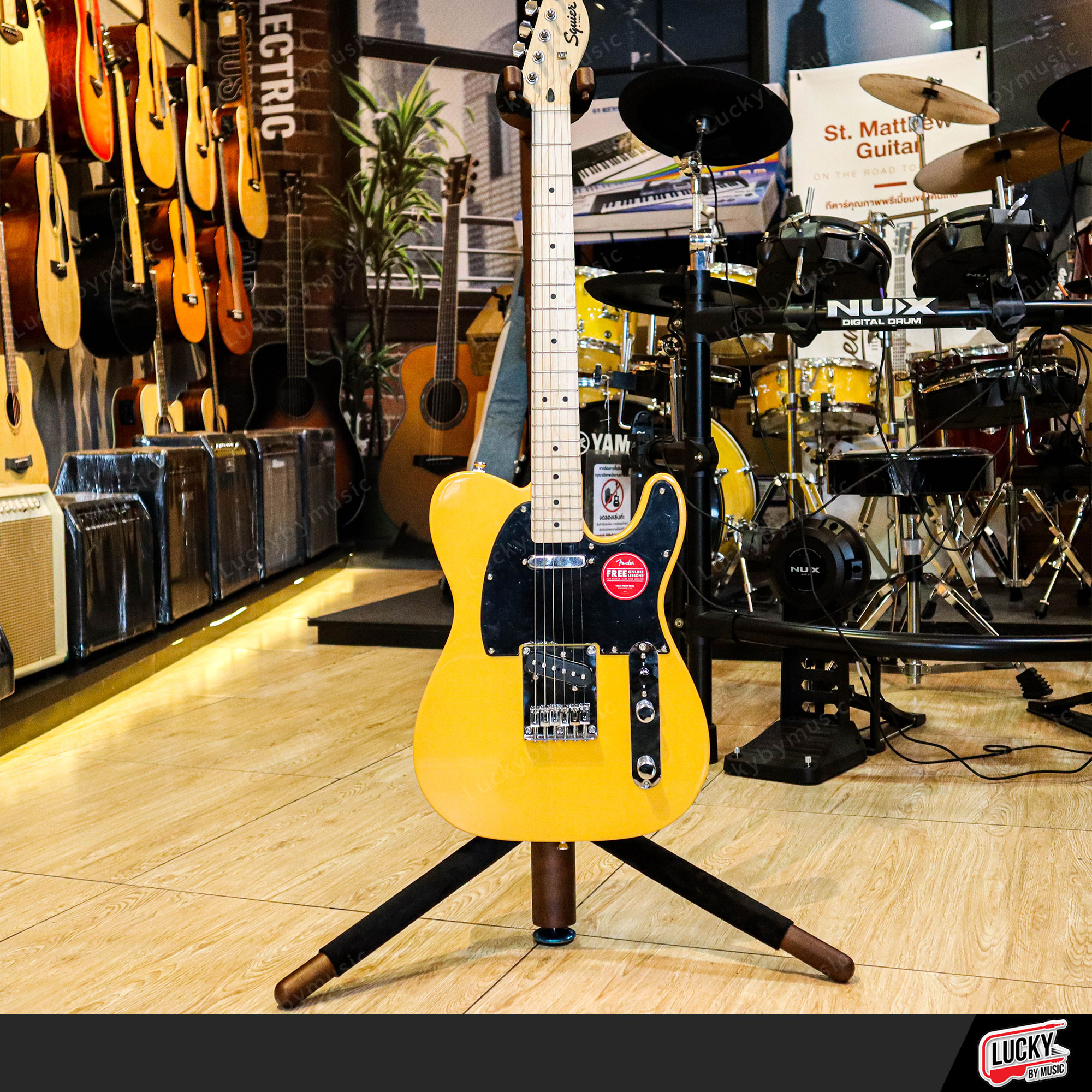 ขาตั้งกีตาร์ไม้ Eastrock ขาตั้งกีตาร์ ทำจากไม้ wooden hanging guitar stand สำหรับกีตาร์โปร่ง ไฟฟ้า เบส