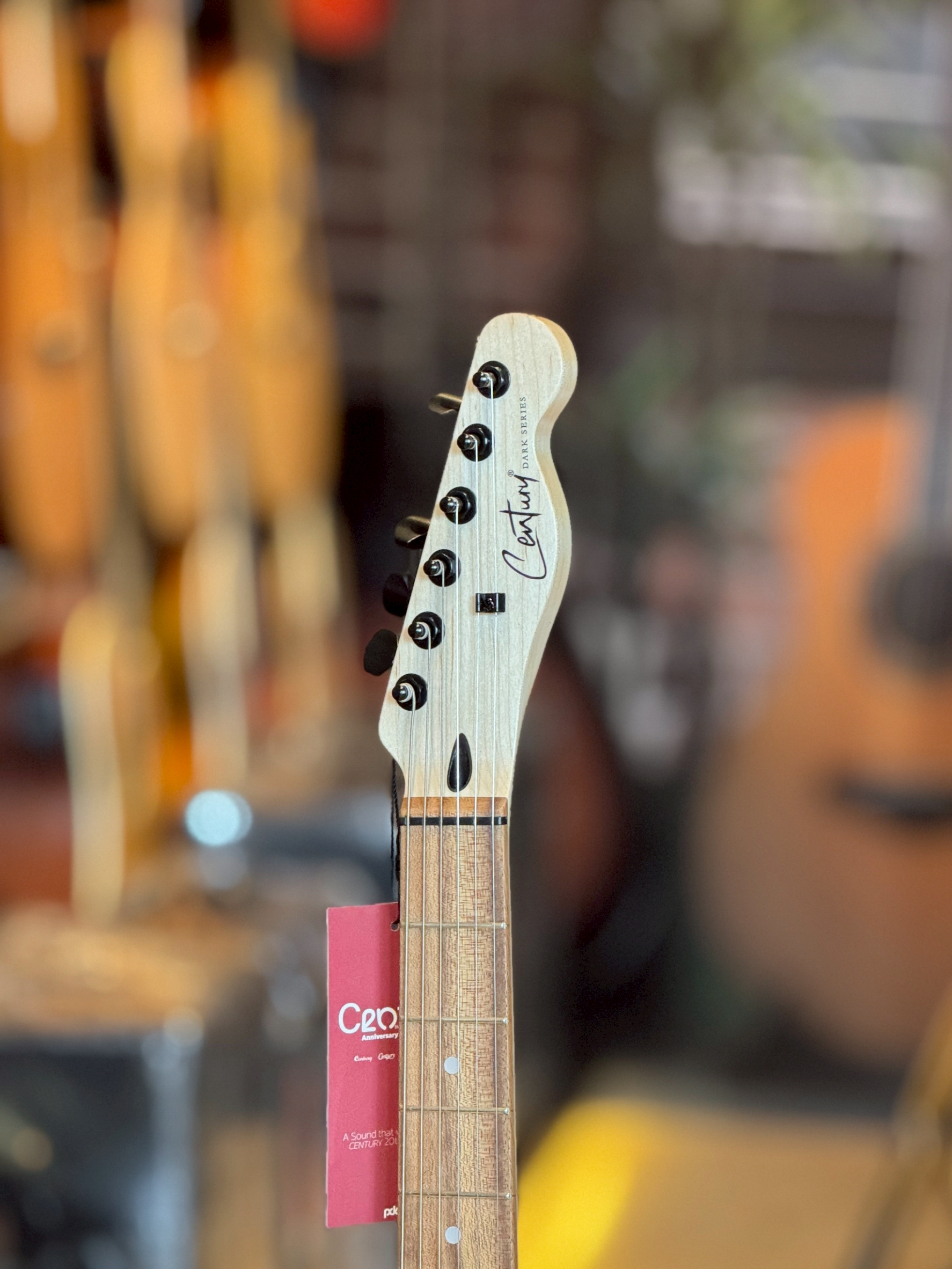 กีต้าร์ไฟฟ้า Century รุ่น DTL Dark Series ทรง Telecaster สีขาว/ดำ พร้อม กระเป๋า สายแจค ปิ๊ก ประแจ