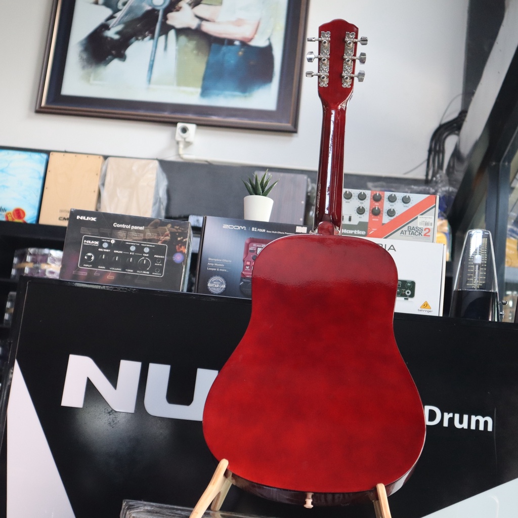 TAKANE กีต้าร์โปร่ง ขนาด36นิ้ว สีไม้ ของแถม 7 ชิ้น