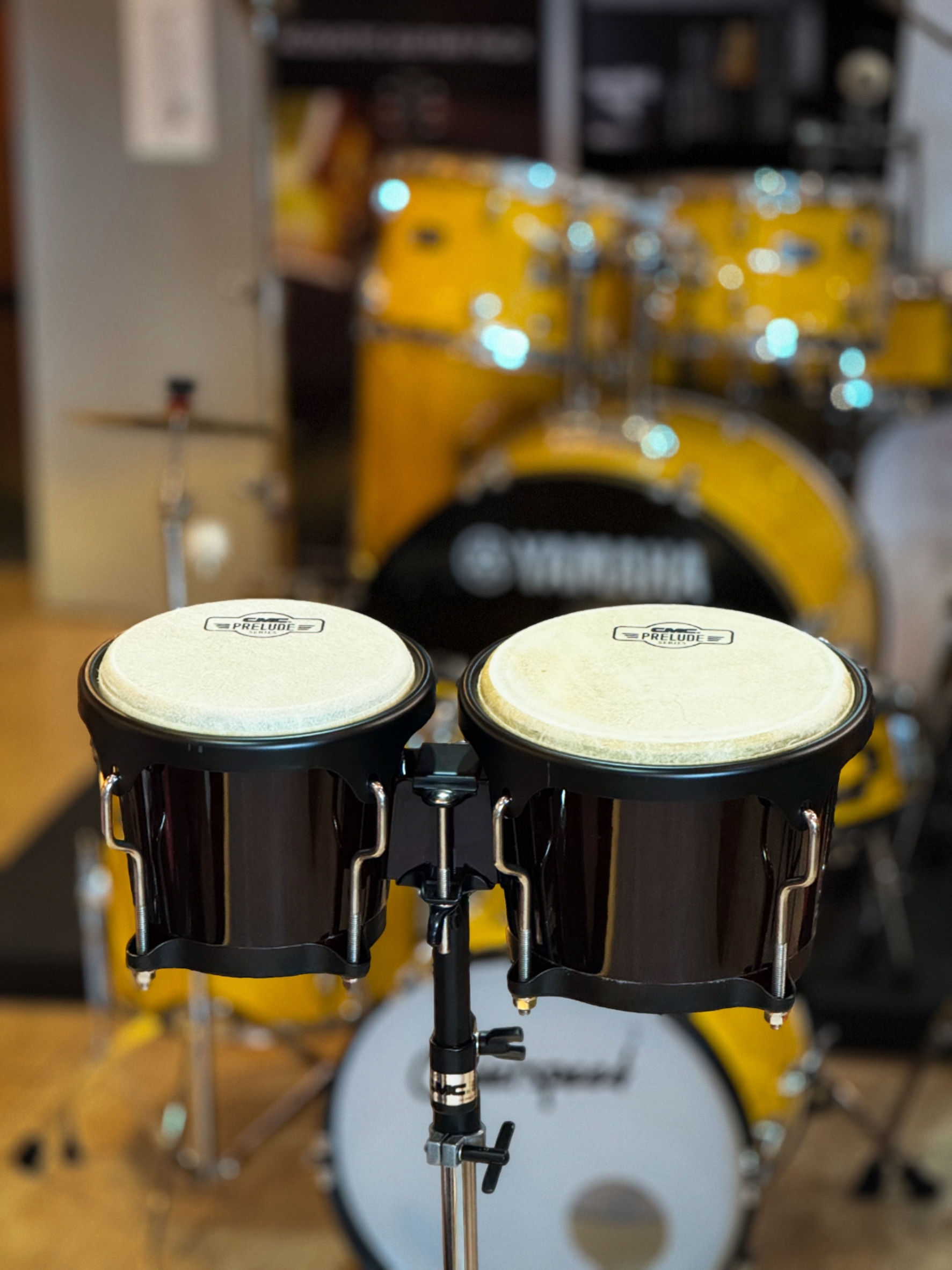 กลองบองโก้ CMC ลายสุดชิค ทำจากหนังแท้อย่างดี ดังชัดเจนทุกจังหวะ ฟรี ขาตั้ง/ประแจ - ของแท้100%