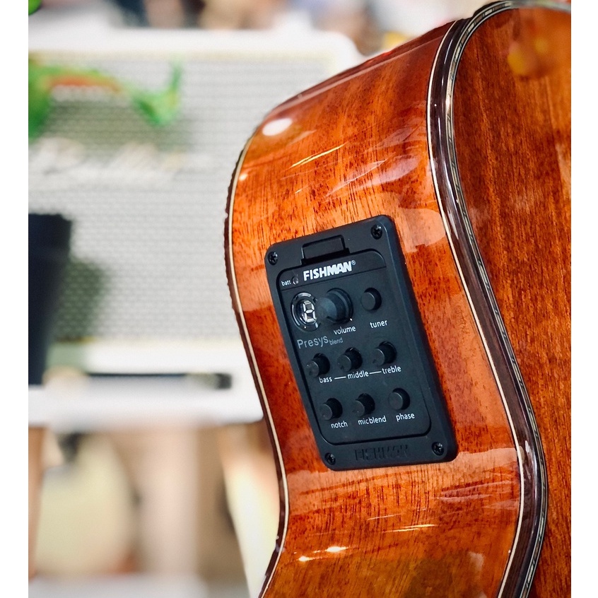 กีต้าร์โปร่งไฟฟ้า Resonance รุ่น R03 ไม้แท้ทั้งตัว สีไม้เข้ม