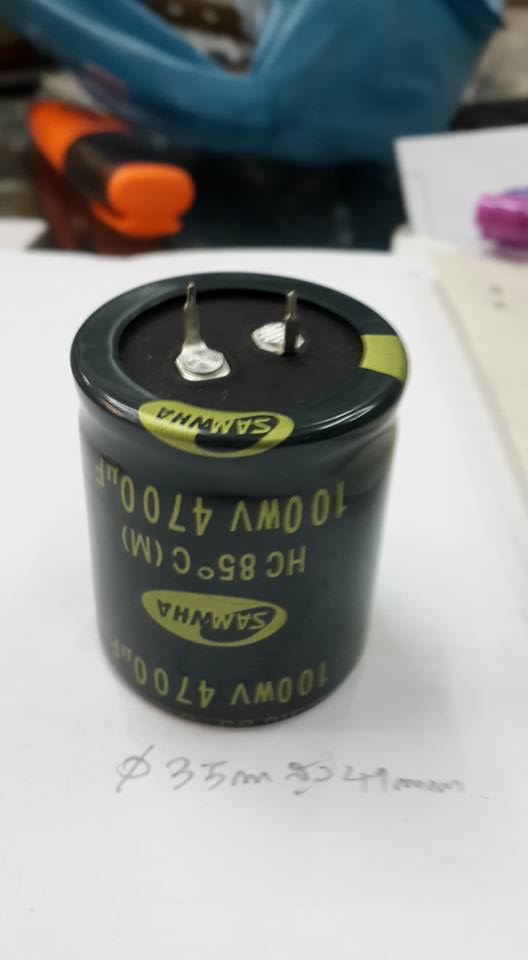 C 4700UF100VDC 85C คาปาซิเตอร์อิเลคโครไลท์CAPACITOR ELECTROLYTIC VDC