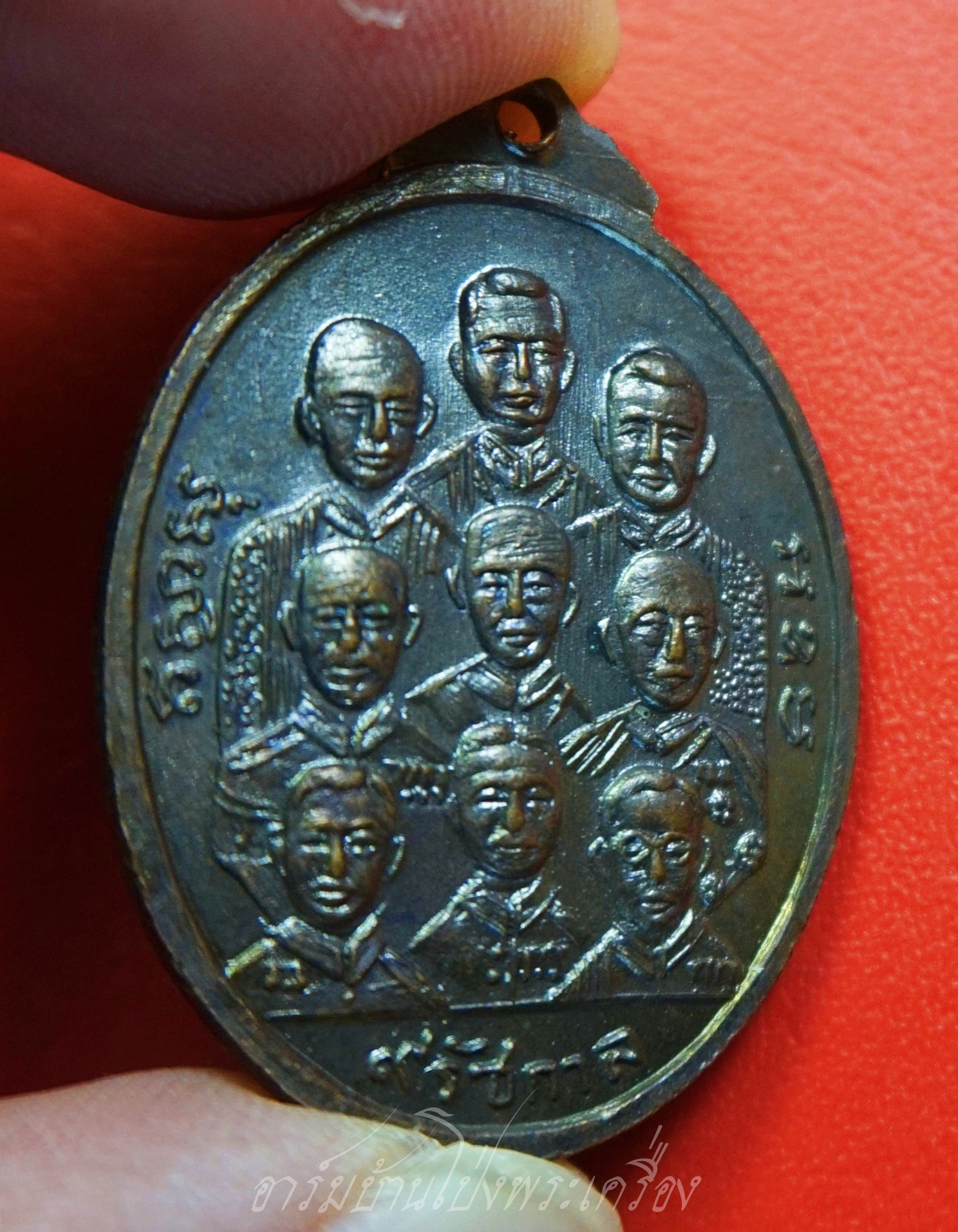 เหรียญ๙ สังฆราช๙ มหาราช ปี๒๕๑๕ วัดสุวรรณภูมิวิทยาลัย เนื้อทองแดงรมดำ "หลวงพ่อมุ่ย" ร่วมปลุกเสก(องค์ที่4)