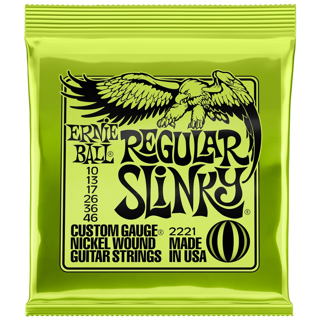 สายกีต้าร์ไฟฟ้า Ernie Ball รุ่น Regular Slinky เบอร์ 10-46 สายไฟฟ้า สายกีต้าร์ ของแท้ 100 % USA.