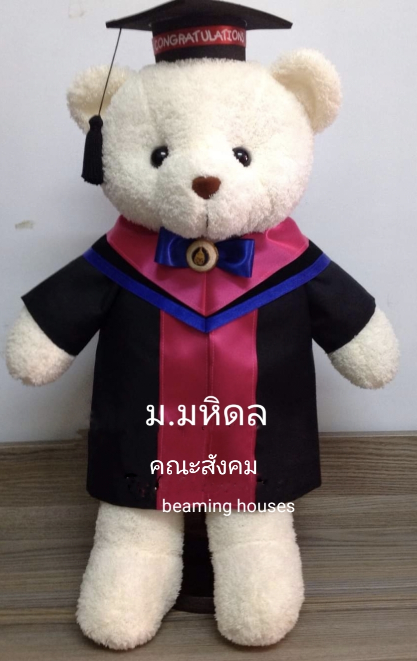 หมีรับปริญญาม.มหิดล ขนาด 45cm