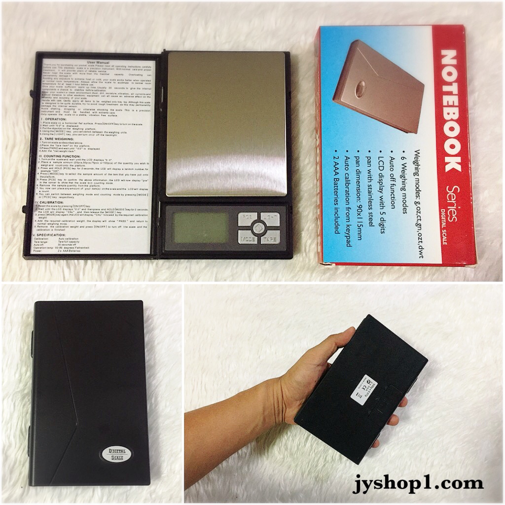 เครื่องชั่งน้ำหนักดิจิตอล Notebook ชั่ง 0.1-2000 กรัม