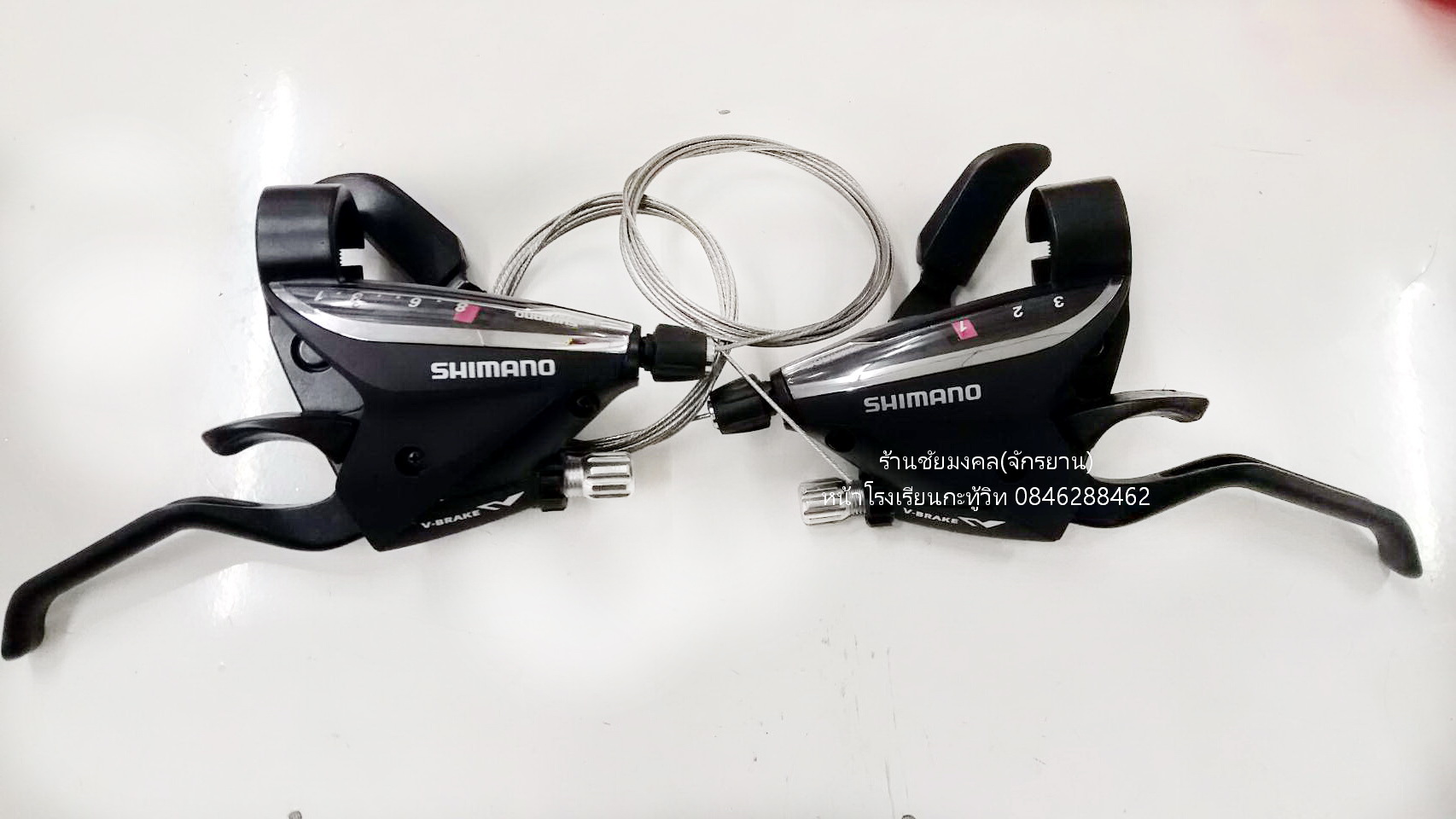 มือเกียร์ติดมือเบรค shimano 24 สปีด