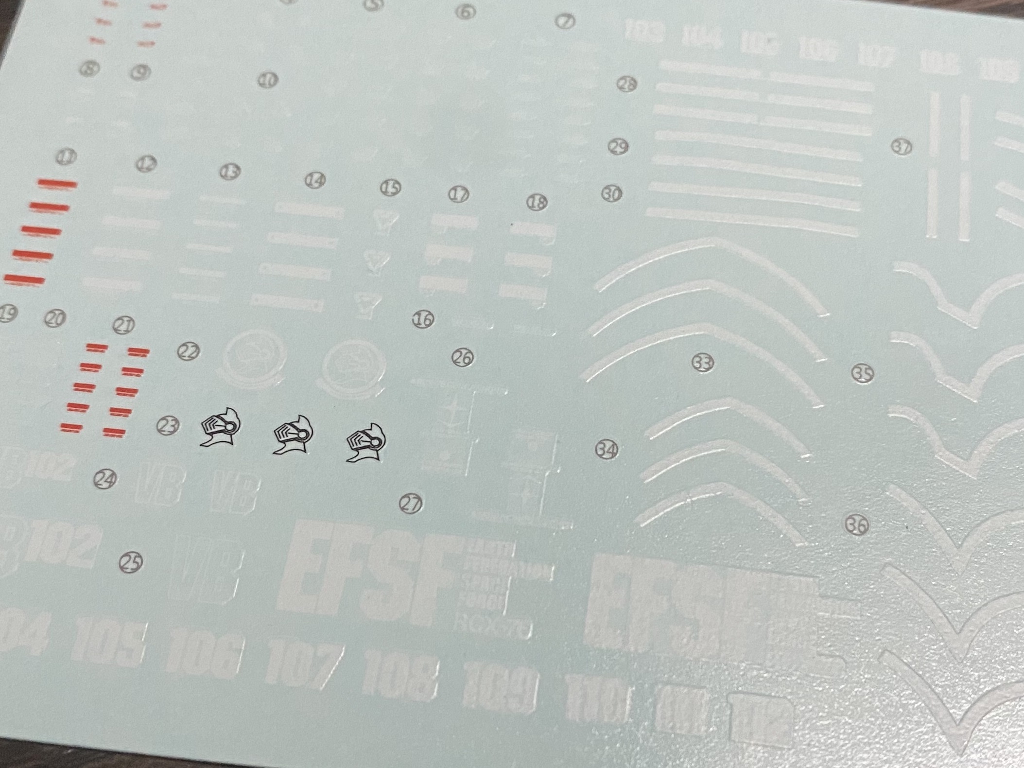 Decal 020 HG1/144 Guncannon First Type ยี่ห่อ X-Y model