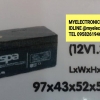 แบตเตอรี่12V1.3Aรุ่นSL12-1.3ยี่ห้อSPA BATTERRYขนาดยาว97มม.หนา43มม.สูง52มม.สูงรวมขั้ว58มม.
