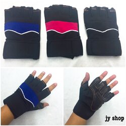 ถุงมือออกกำลังกาย ถุงมือมอเตอร์ไซค์ แบบพันข้อ