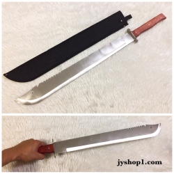 มีดยาว มีดเดินป่า ด้ามไม้ Quarry stones knife