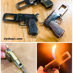 ปืนไฟแช็ค ไฟแช็ค ลายดาว พร้อมส่ง ราคาถูก