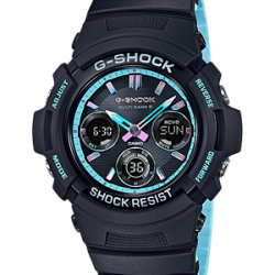G-Shock Pearl Blue Neon Series ของใหม่แท้100% รับประกัน 1 ปี รุ่น AWG-M100SPC-1