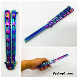 บาลีซองหวีด้ามรู สีรุ้ง