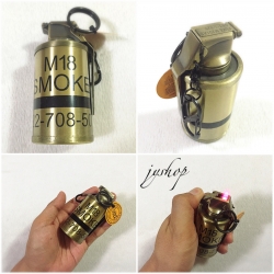 ไฟแช็ค ระเบิด ไฟฟู่ M18 Smoke ใหญ่ สีทอง