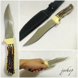 มีดเดินป่า มีดใบตาย ด้ามเขากวาง 063