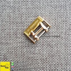 บัคเคิ้ล GA (ตะขอ) สีทองเงา สำหรับสาย 2 รู