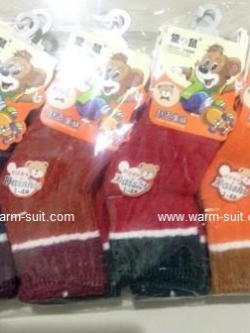 ถุงเท้าทอไหมพรมขนกระต่าย เด็กเล็กระดับที่ 2