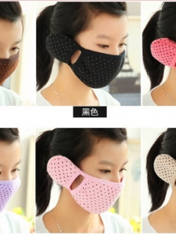 ที่ปิดปาก+จมูก+หู กันหนาว ลายดอท (หญิง ชาย เด็ก)