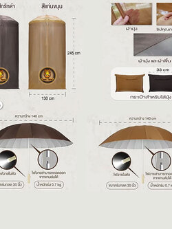 กลดพระธุดงค์, กลดพระแบบมีพื้น รุ่น TM411(ครบชุด)