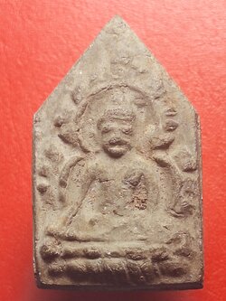 หลวงพ่อแทน วัดธรรมเสน ขุนแผนหน้ายักษ์ ปี๒๕๐๖ เนื้อผงสีเทา(องค์ที่9)