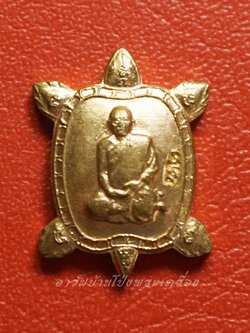 หลวงปู่แผ้ว วัดหนองพงนก เต่าจิ๋ว พิธีจักรพรรดิตราธิราช๑๐๘เกจิ ปี๒๕๕๐ เนื้อทองแดง(องค์ที่6)