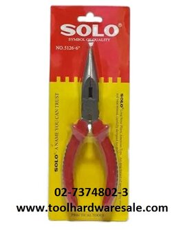 คีมปากแหลม SOLO ขนาด 6 นิ้ว ราคาส่ง 100 บาท