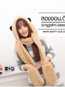 เซ็ตหมวก&ผ้าพันคอ 2in1 set ฺB สามารถใช้ได้ทั้งผู้หญิงและเด็กค่ะ